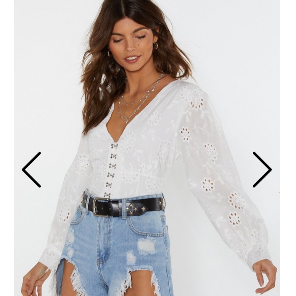 NWOT Nasty Gal Eyelet Top *sold out online!*